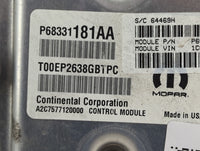 2019 Ram 1500 PCM Engine Control Computer ECU ECM PCU OEM P/N:P68331181AA P68378745AK, T00EP2638GBTPC, A2C7577120000 Fits OE