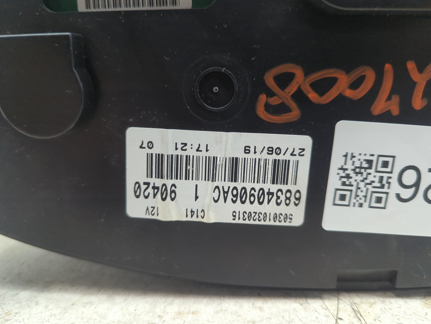 2019 Ram 1500 Instrument Cluster Speedometer Gauges P/N:68340906AC Miles: Fits Fits 2018 2020 OEM Used Auto Parts - Oemuseda