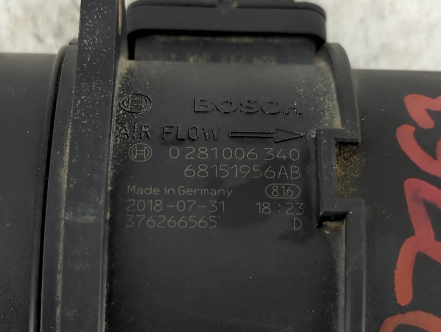 2014-2018 Ram 1500 Mass Air Flow Meter Maf 1488313 - Oemusedautoparts1.com
