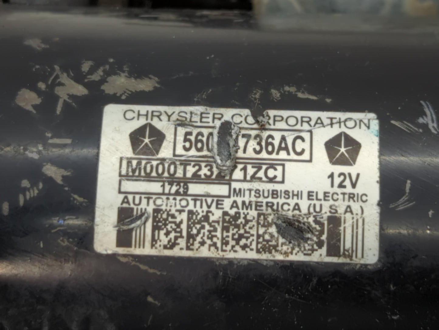 2019 Ram 1500 Car Starter Motor Solenoid OEM P/N:56044736AC Fits OEM Used Auto Parts - Oemusedautoparts1.com