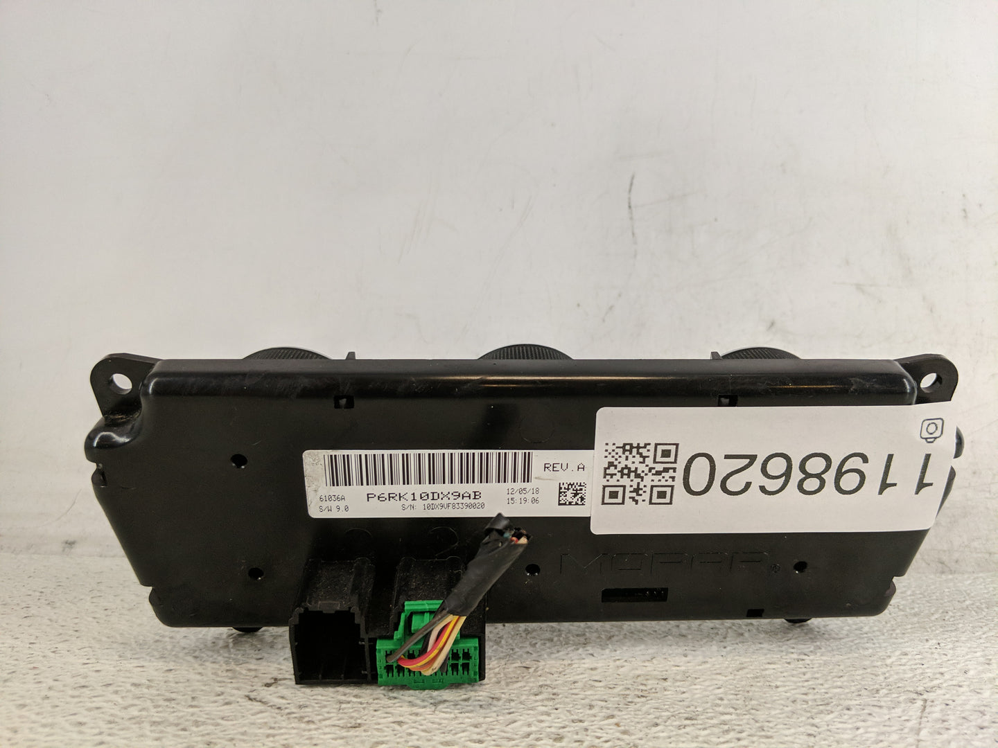 2019-2021 Ram Promaster 1500 Climate Control Module Temperature AC/Heater Replacement P/N:P6RK10DX9AB Fits Fits 2019 2020 20