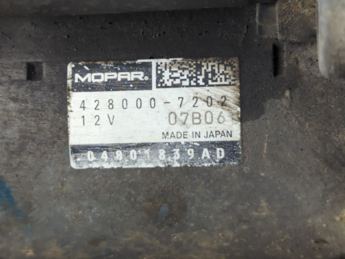 2014-2021 Ram Promaster 1500 Car Starter Motor Solenoid OEM P/N:428000-7202 Fits OEM Used Auto Parts - Oemusedautoparts1.com