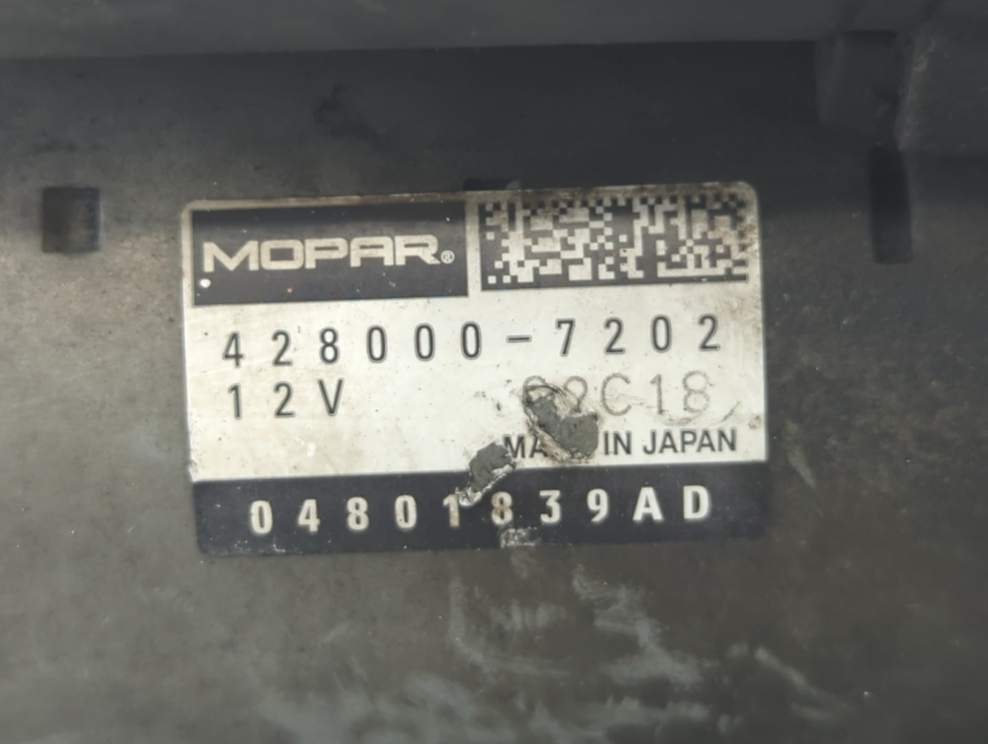 2014-2021 Ram Promaster 3500 Car Starter Motor Solenoid OEM P/N:428000-7202 Fits OEM Used Auto Parts - Oemusedautoparts1.com