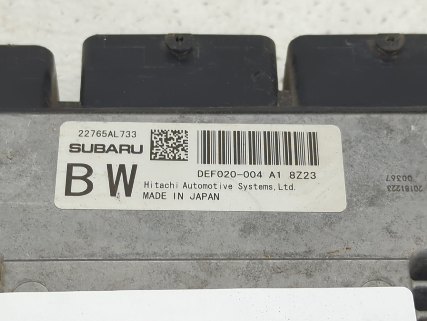 2019 Subaru Ascent PCM Engine Control Computer ECU ECM PCU OEM P/N:22765AL733 DEF020-004 Fits OEM Used Auto Parts - Oemuseda