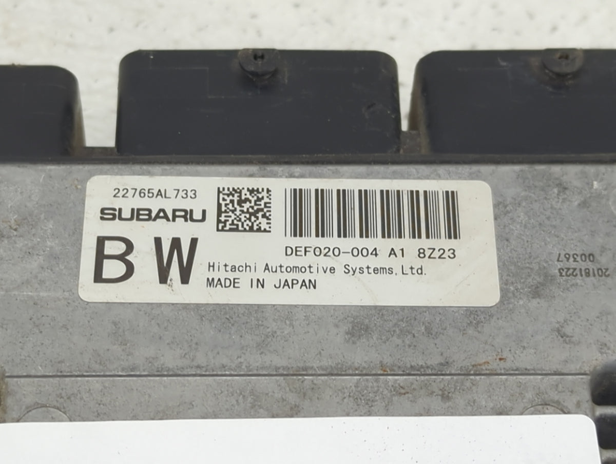 2019 Subaru Ascent PCM Engine Control Computer ECU ECM PCU OEM P/N:22765AL733 DEF020-004 OEM Used Auto Parts - Oemusedautopa