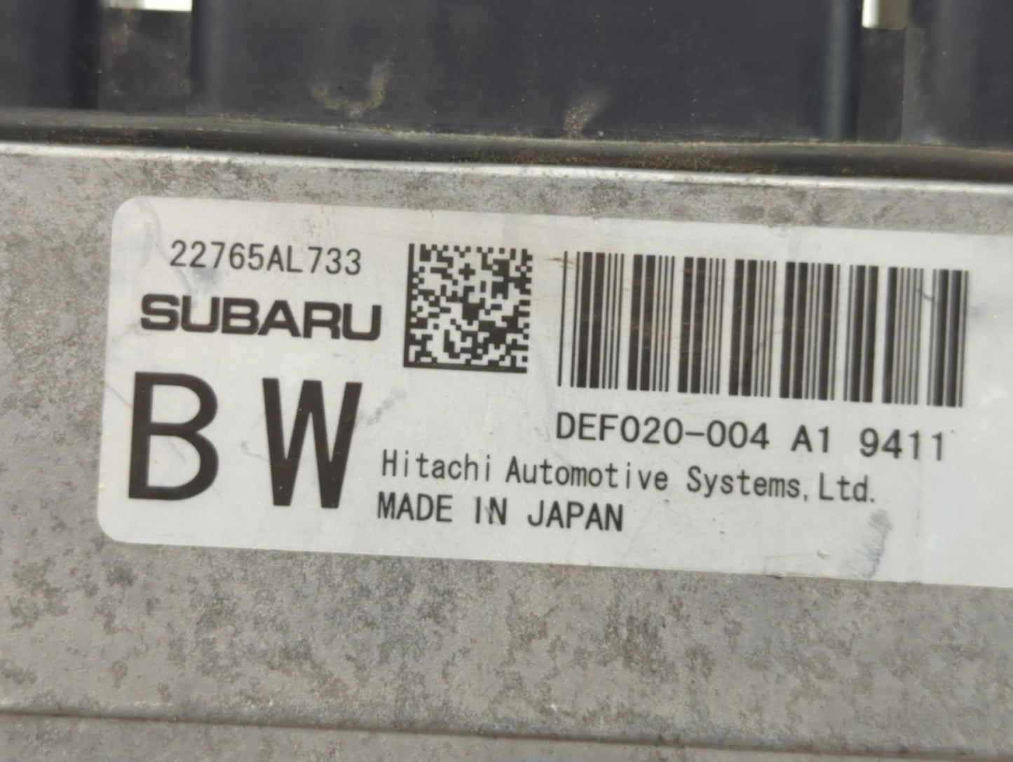 2019 Subaru Ascent PCM Engine Control Computer ECU ECM PCU OEM P/N:22765AL733 Fits OEM Used Auto Parts - Oemusedautoparts1.c