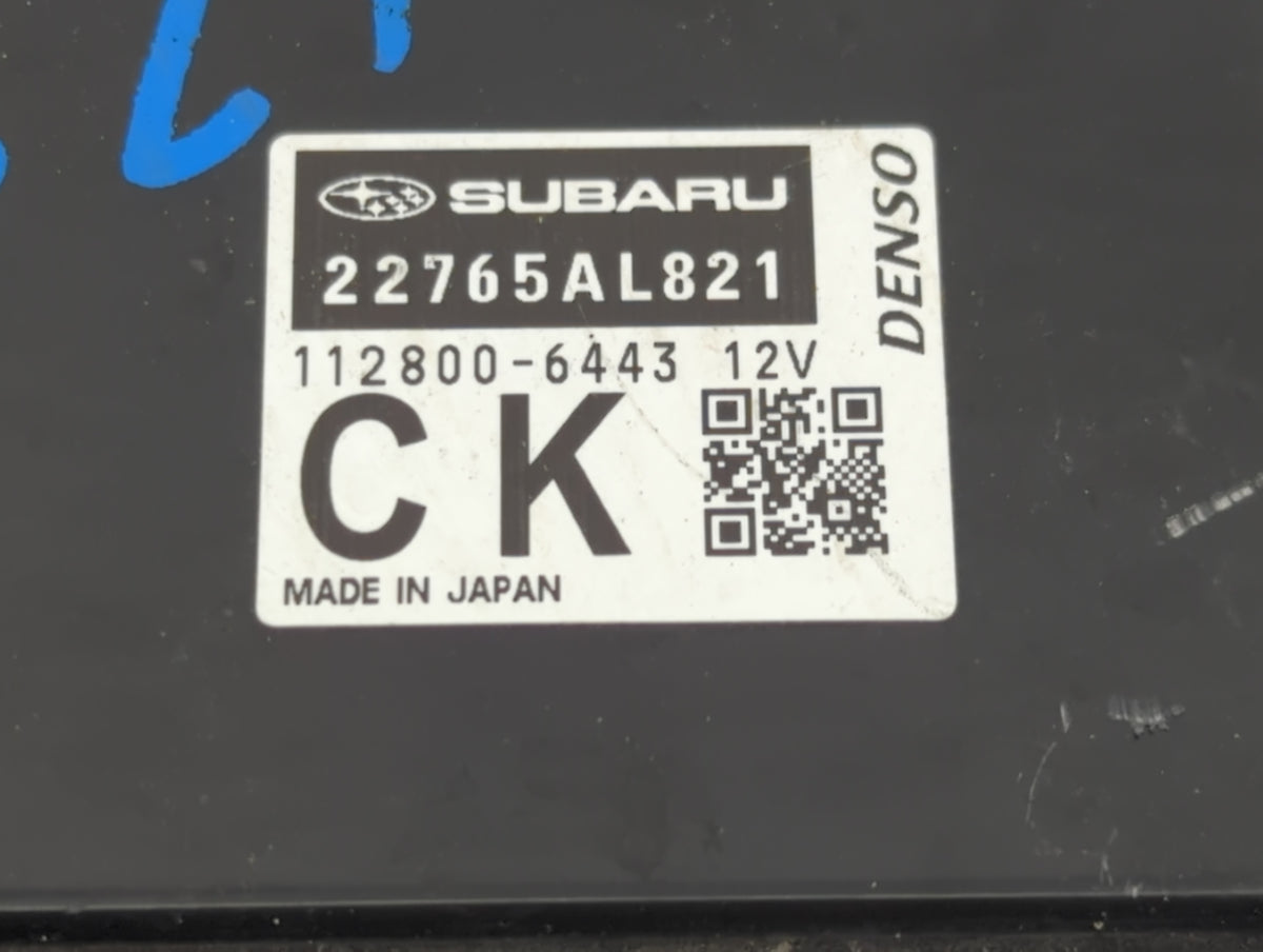 2019 Subaru Forester PCM Engine Control Computer ECU ECM PCU OEM P/N:22765AL821 Fits OEM Used Auto Parts - Oemusedautoparts1