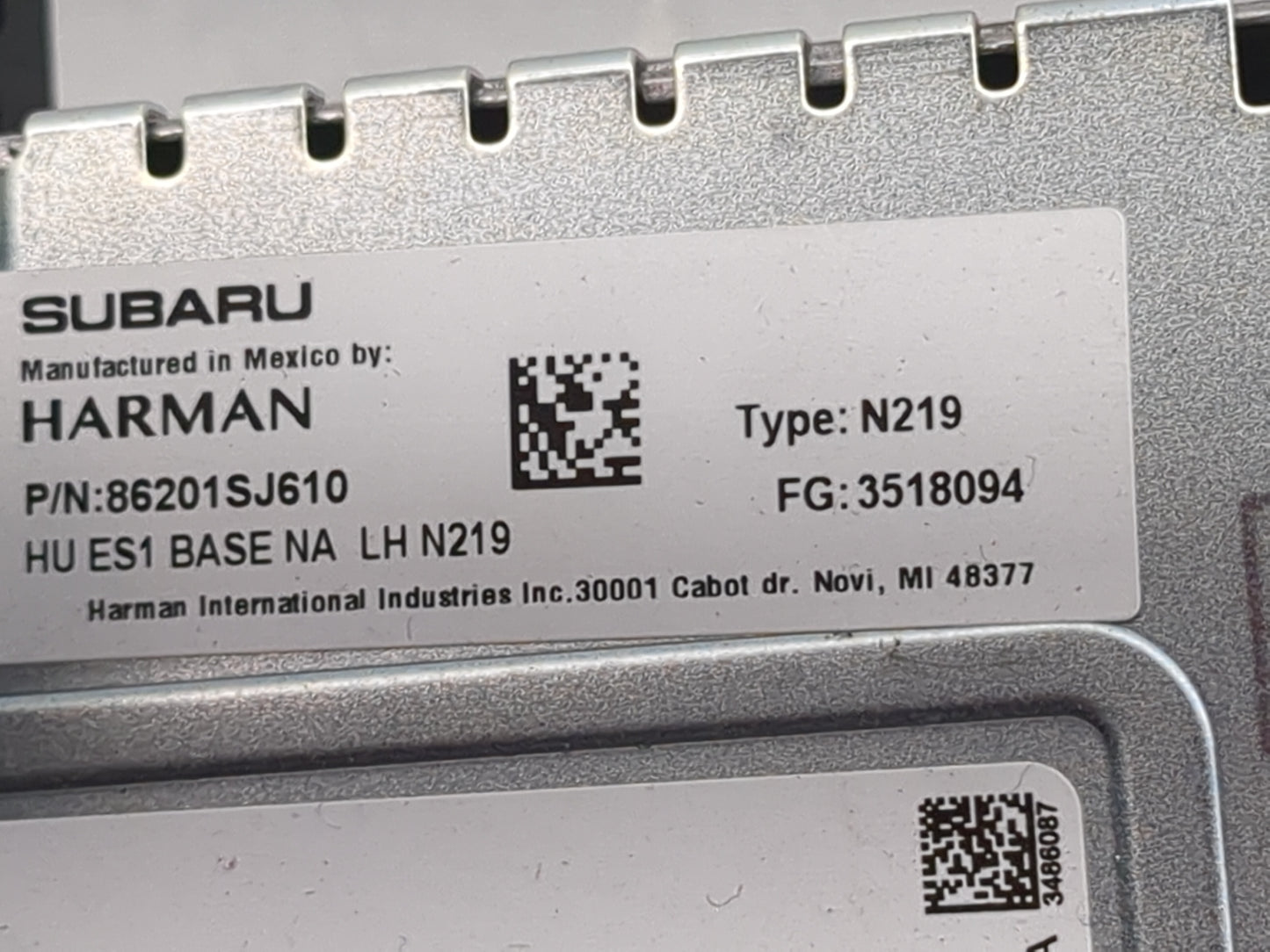 2019 Subaru Forester Radio AM FM Cd Player Receiver Replacement P/N:86201SJ610 Fits OEM Used Auto Parts - Oemusedautoparts1.