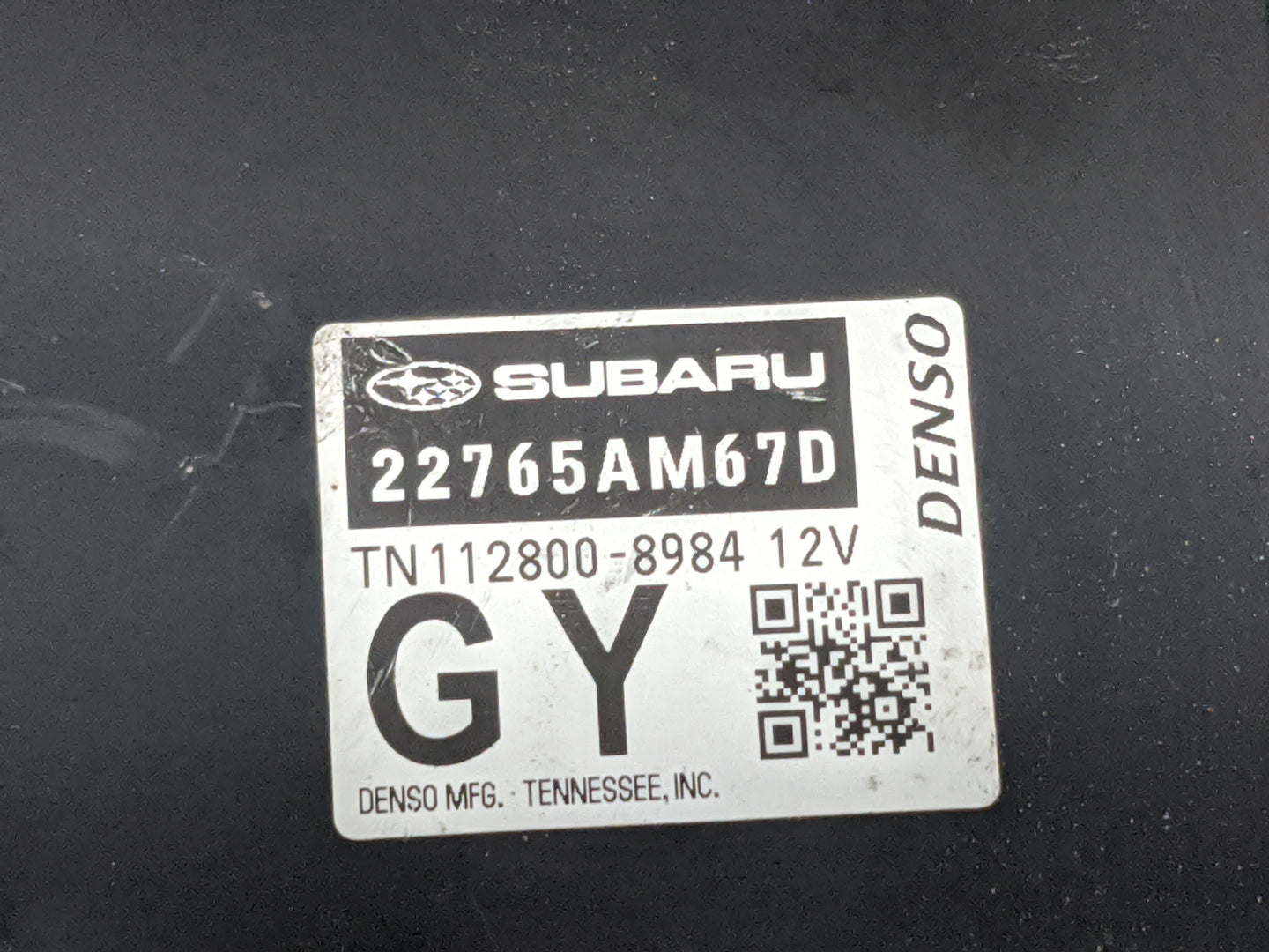 2019 Subaru Impreza PCM Engine Control Computer ECU ECM PCU OEM P/N:22765AM67D TN112800-8984 Fits OEM Used Auto Parts - Oemu
