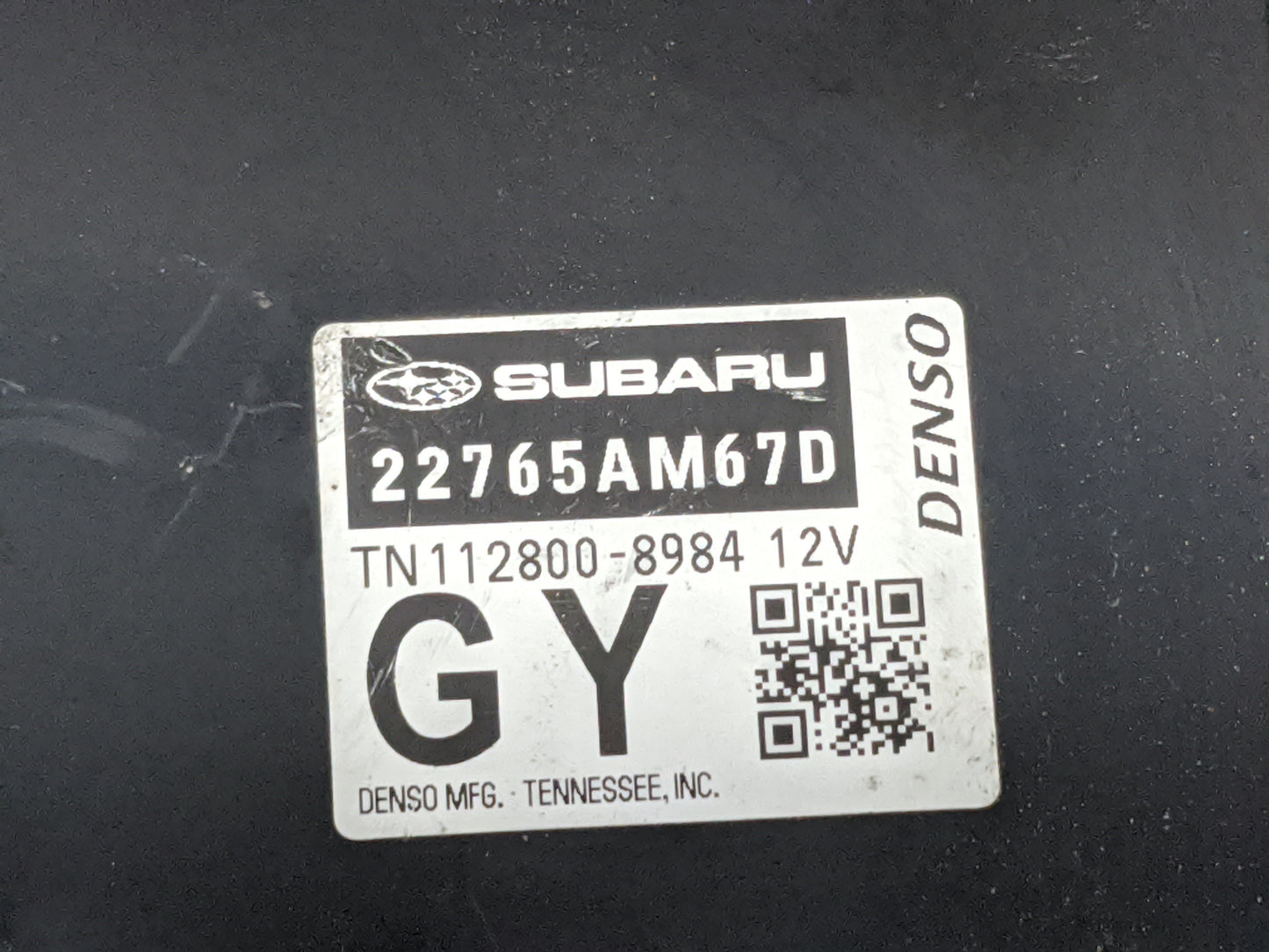 2019 Subaru Impreza PCM Engine Control Computer ECU ECM PCU OEM P/N:22765AM67D TN112800-8984 Fits OEM Used Auto Parts - Oemu