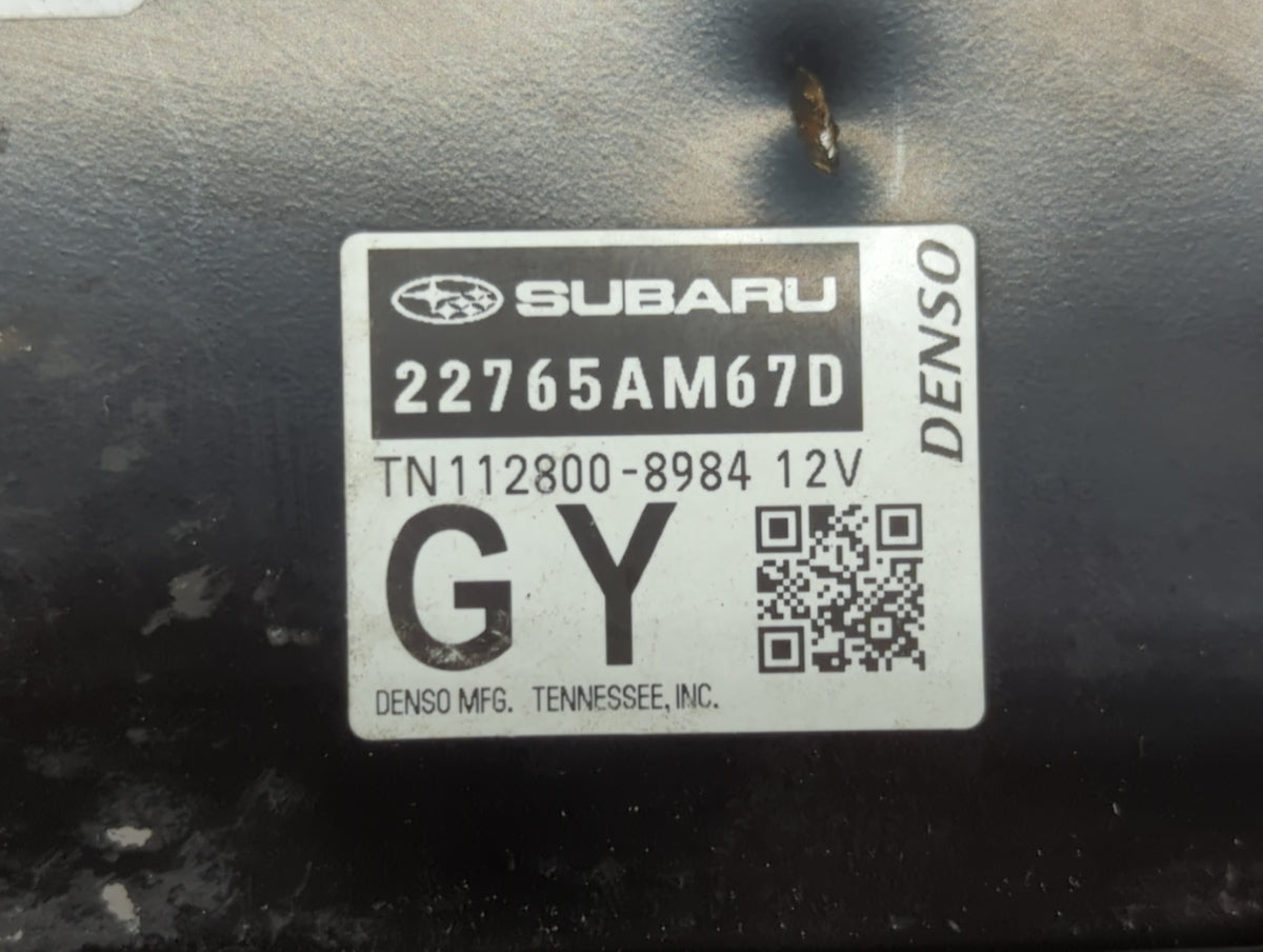 2019 Subaru Impreza PCM Engine Control Computer ECU ECM PCU OEM P/N:22765AM67D TN112800-8984 Fits OEM Used Auto Parts - Oemu
