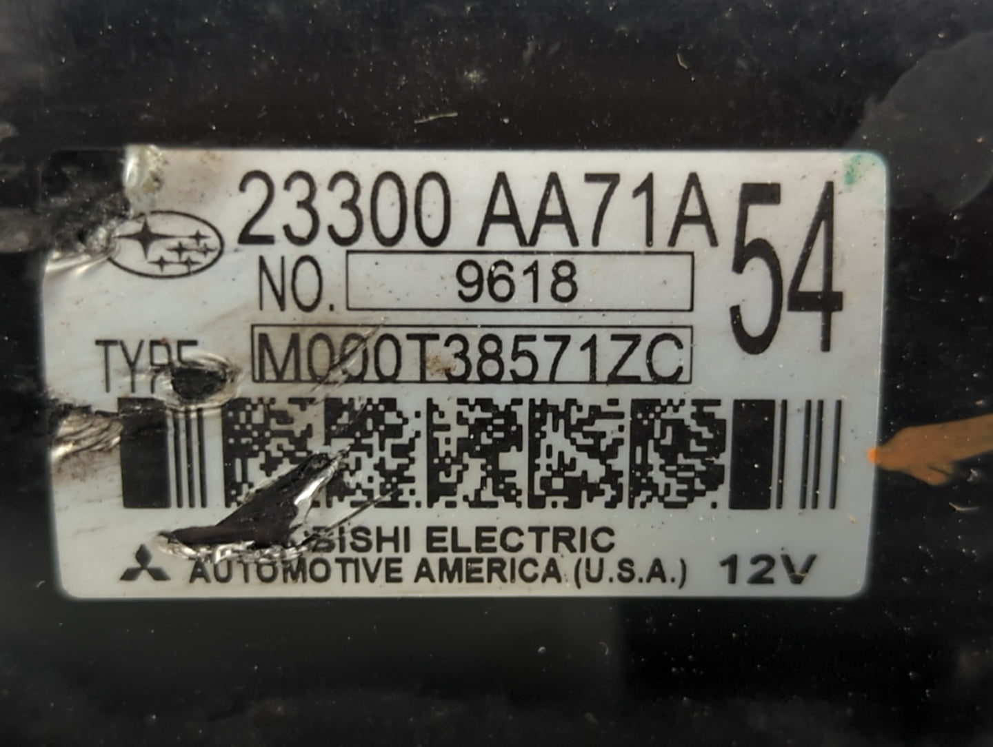 2015-2019 Subaru Legacy Car Starter Motor Solenoid OEM P/N:M000T38571ZC 23300 AA71A Fits Fits 2015 2016 2017 2018 2019 OEM U