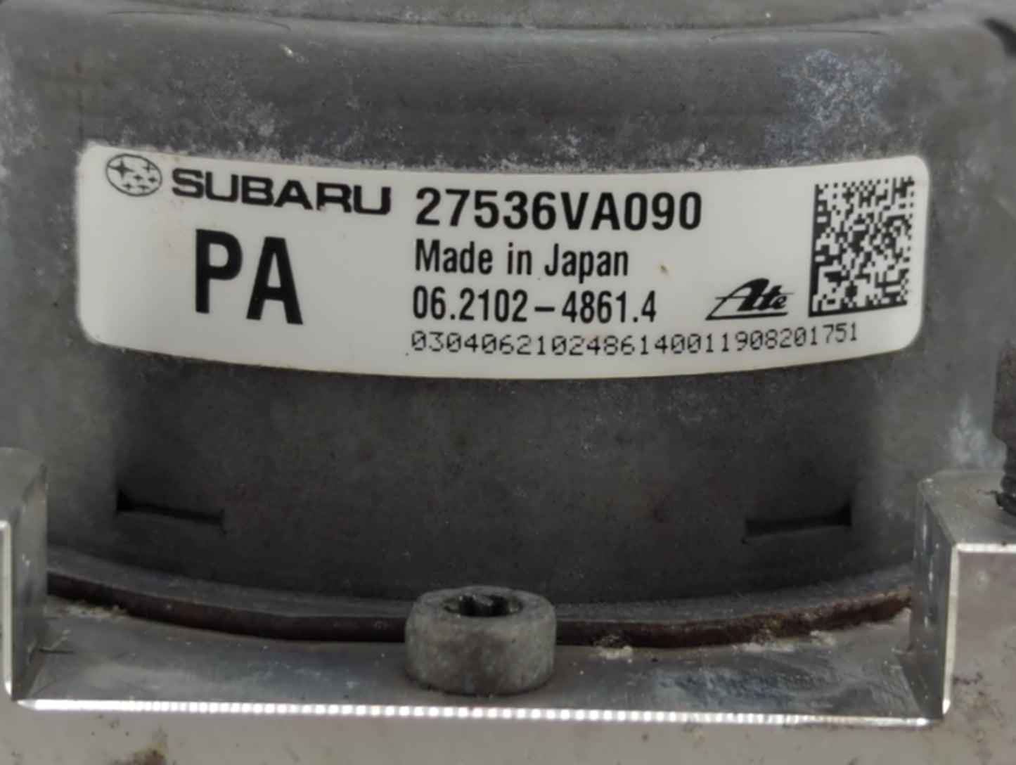 2019 Subaru Wrx ABS Pump Control Module Replacement P/N:27536VA090 Fits OEM Used Auto Parts - Oemusedautoparts1.com