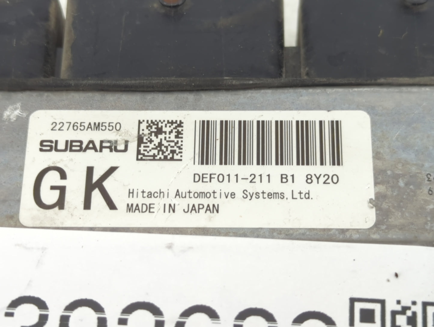 2019 Subaru Wrx PCM Engine Control Computer ECU ECM PCU OEM P/N:22765AM550 Fits OEM Used Auto Parts - Oemusedautoparts1.com
