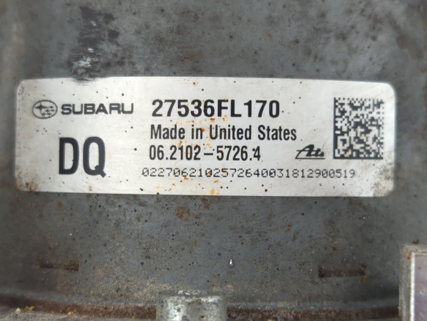 2019 Subaru Xv ABS Pump Control Module Replacement P/N:27536FL170 Fits OEM Used Auto Parts - Oemusedautoparts1.com