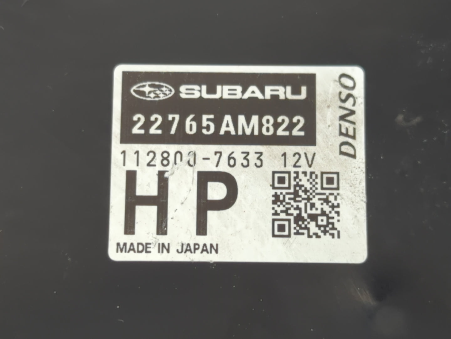 2019 Subaru Xv PCM Engine Control Computer ECU ECM PCU OEM P/N:22765AM823 Fits OEM Used Auto Parts - Oemusedautoparts1.com