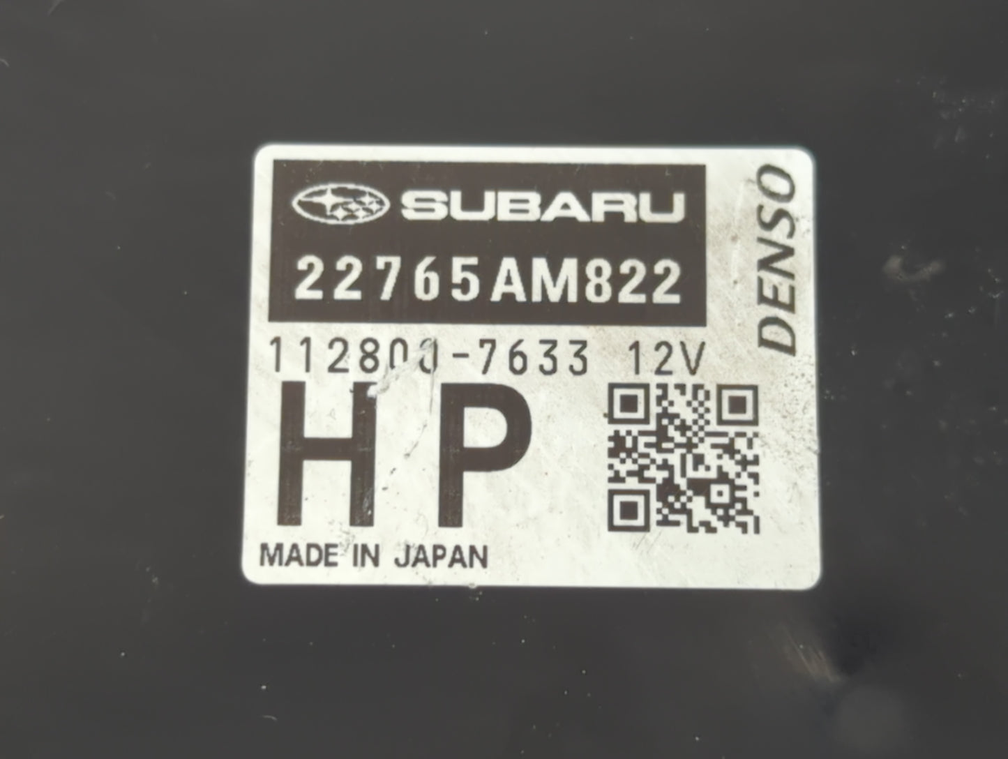 2019 Subaru Xv PCM Engine Control Computer ECU ECM PCU OEM P/N:22765AM823 Fits OEM Used Auto Parts - Oemusedautoparts1.com