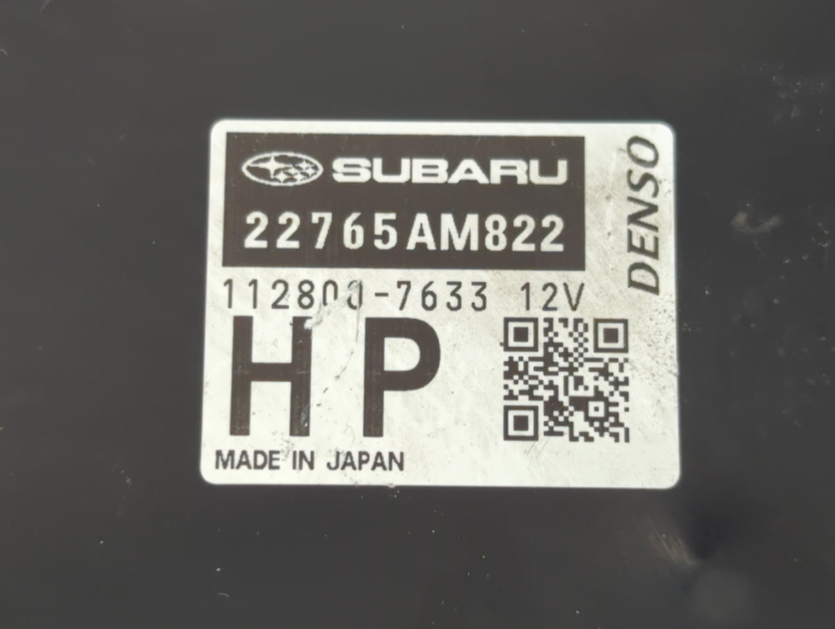 2019 Subaru Xv PCM Engine Control Computer ECU ECM PCU OEM P/N:22765AM823 OEM Used Auto Parts - Oemusedautoparts1.com