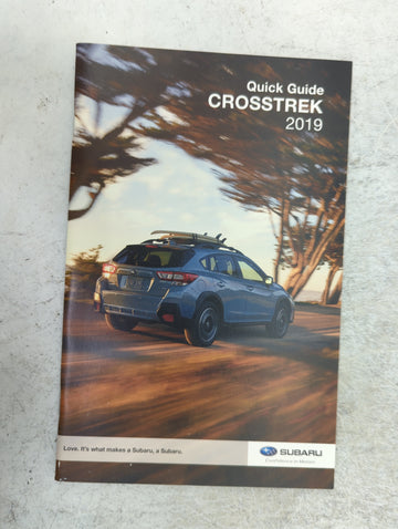 2019 Subaru Xv Owners Manual Book Guide P/N:MSA5B1907A OEM Used Auto Parts