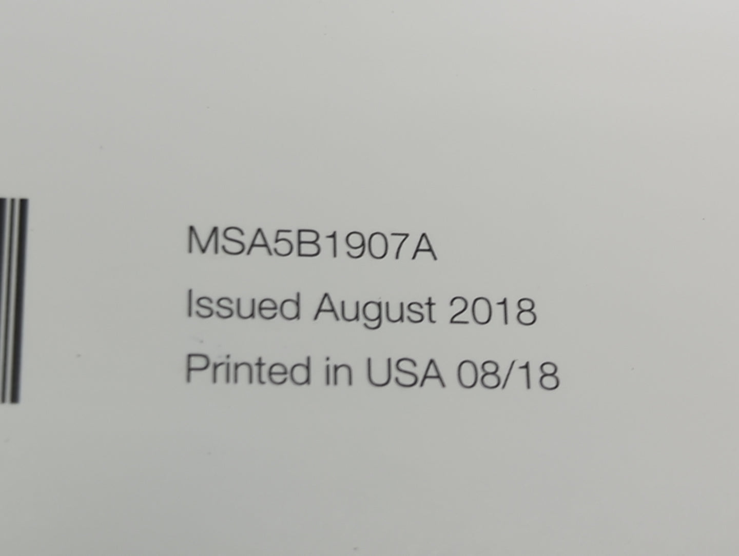 2019 Subaru Xv Owners Manual Book Guide P/N:MSA5B1907A OEM Used Auto Parts - Oemusedautoparts1.com