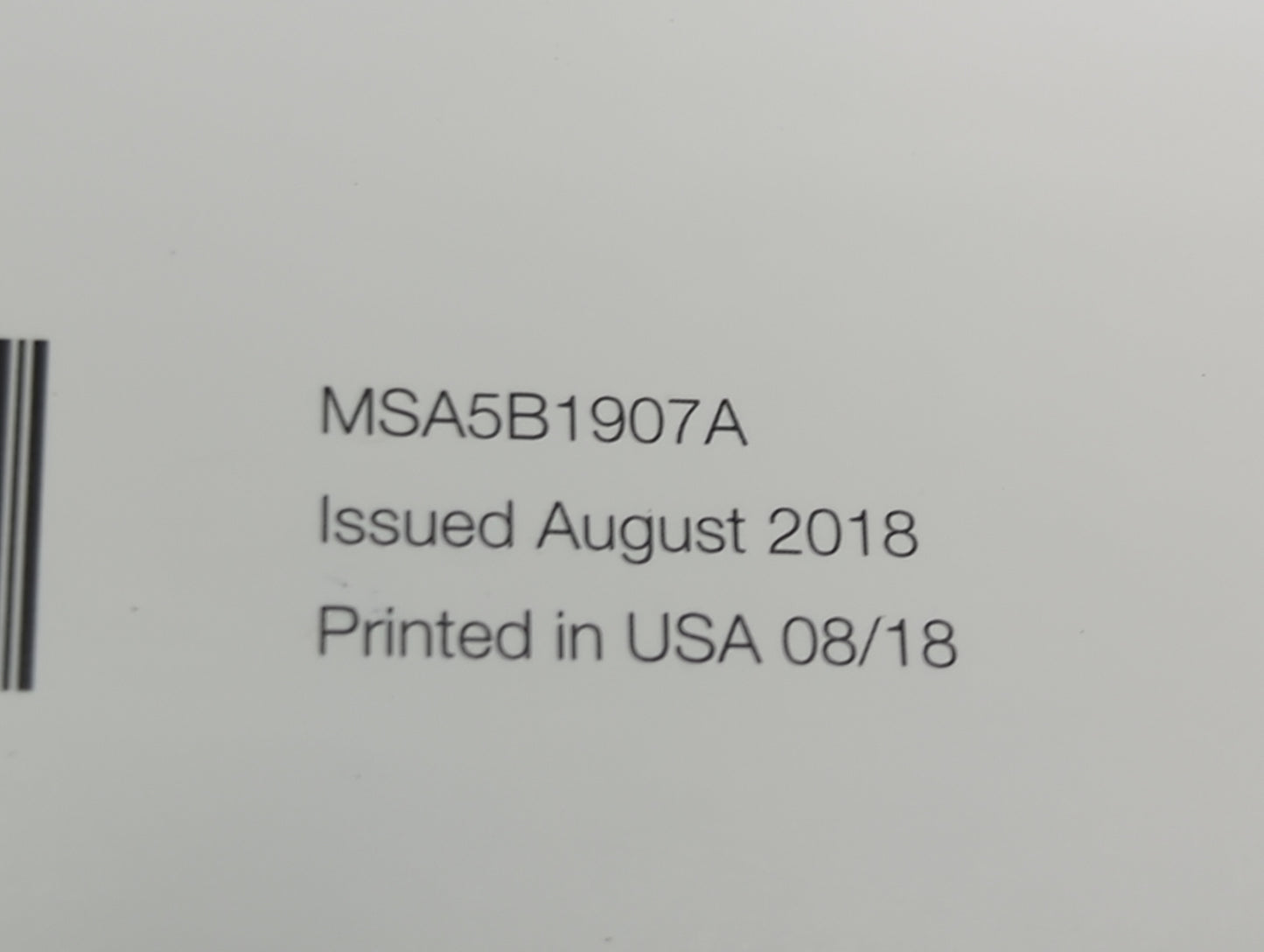 2019 Subaru Xv Owners Manual Book Guide P/N:MSA5B1907A OEM Used Auto Parts - Oemusedautoparts1.com