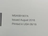 2019 Subaru Xv Owners Manual Book Guide P/N:MSA5B1907A OEM Used Auto Parts - Oemusedautoparts1.com