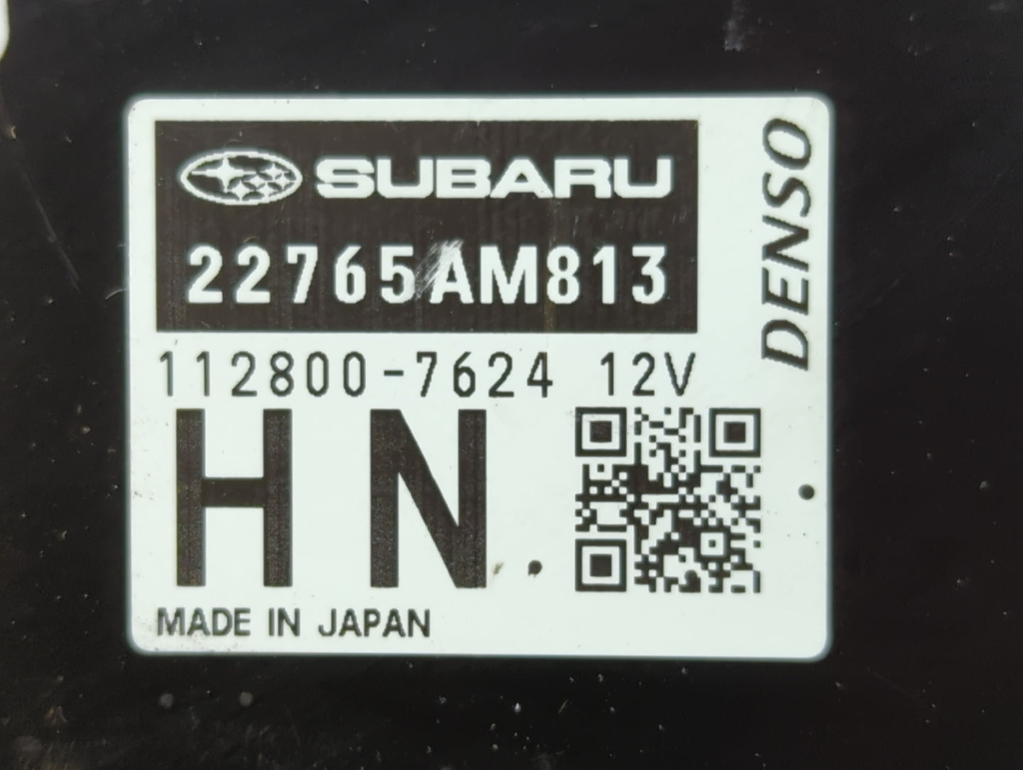 2019 Subaru Xv PCM Engine Control Computer ECU ECM PCU OEM P/N:22765AM813 Fits OEM Used Auto Parts - Oemusedautoparts1.com