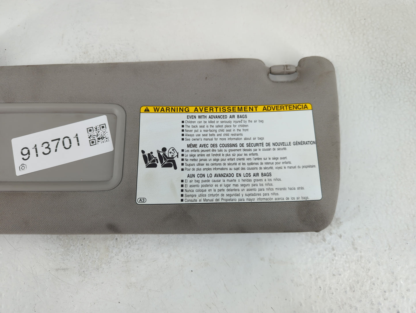 2010-2022 Toyota 4runner Sun Visor Shade Replacement Passenger Right Mirror Fits OEM Used Auto Parts - Oemusedautoparts1.com