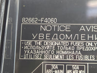 2018-2022 Toyota C-Hr Fusebox Fuse Box Panel Relay Module P/N:82662-F4060 Fits Fits 2018 2019 2020 2021 2022 OEM Used Auto P
