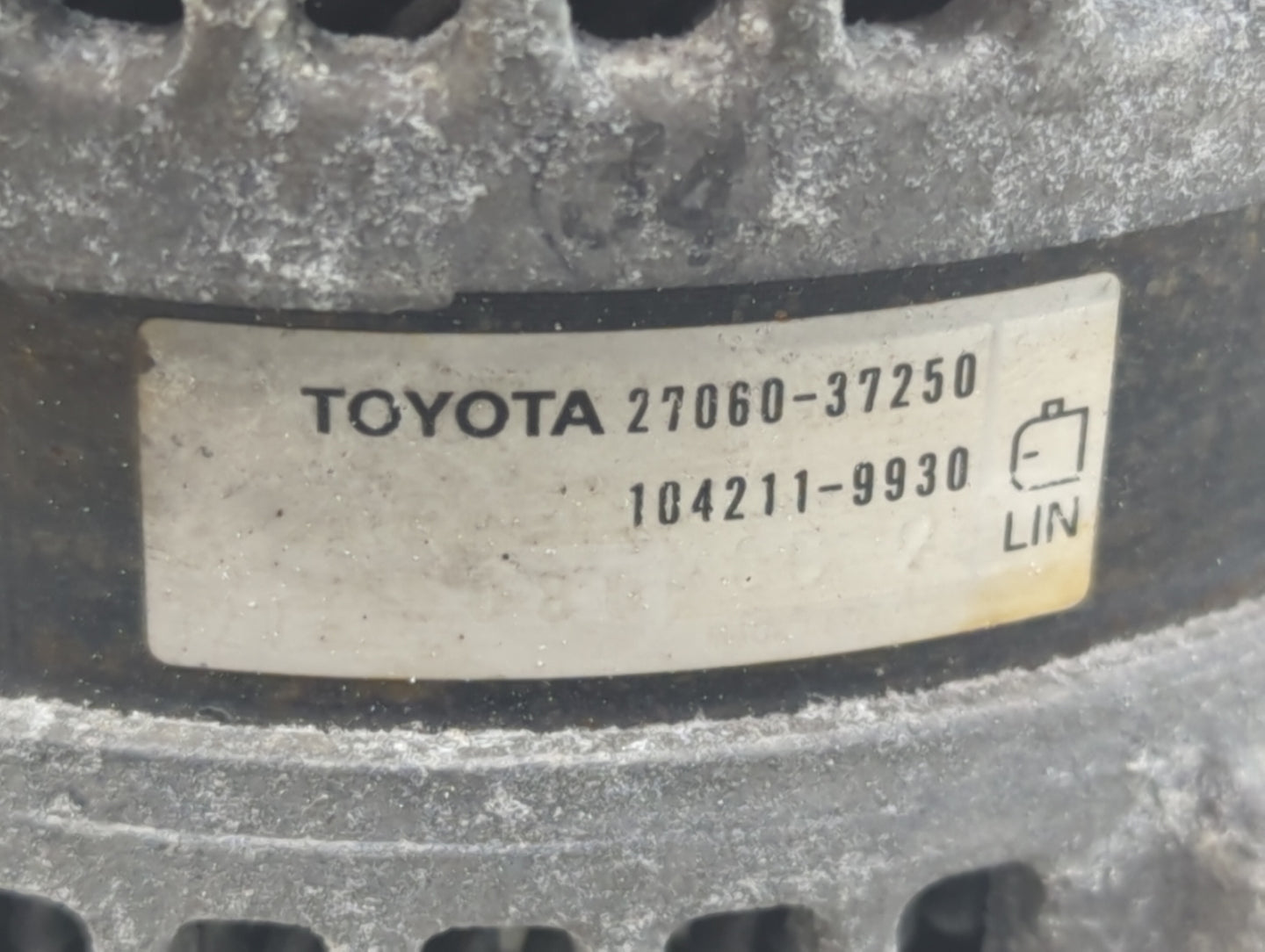 2018-2022 Toyota C-Hr Alternator Replacement Generator Charging Assembly Engine OEM P/N:27060-37250 Fits OEM Used Auto Parts