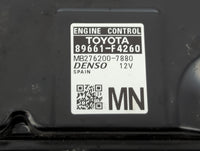 2019 Toyota C-Hr PCM Engine Control Computer ECU ECM PCU OEM P/N:89661-F4260 Fits OEM Used Auto Parts - Oemusedautoparts1.co
