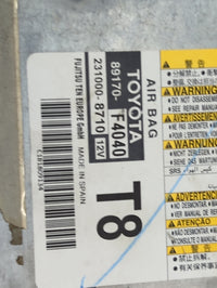 2019 Toyota C-hr Safety Restraint Srs Airbag Control Module 89170-f4040 - Oemusedautoparts1.com
