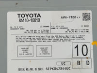 2019 Toyota C-Hr Radio AM FM Cd Player Receiver Replacement P/N:86140-10010 Fits OEM Used Auto Parts - Oemusedautoparts1.com