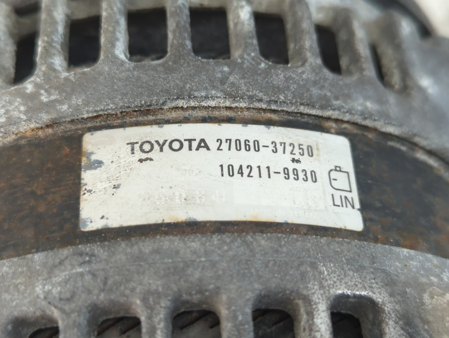 2019 Toyota C-Hr Alternator Replacement Generator Charging Assembly Engine OEM P/N:104211-9930 27060-37250 Fits OEM Used Aut