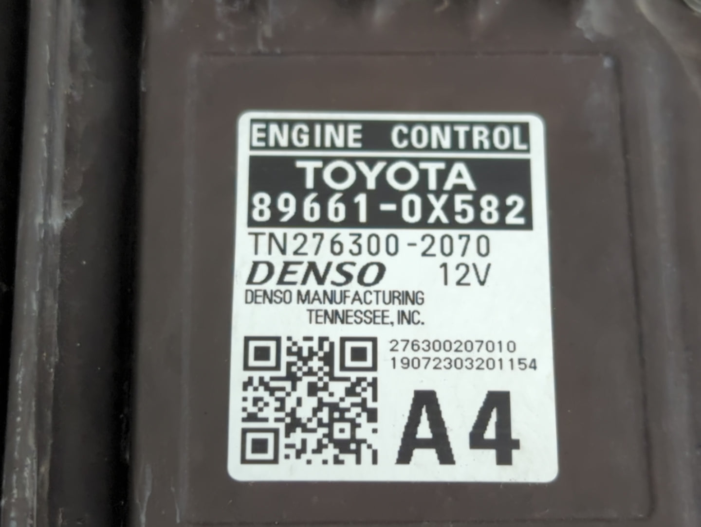 2019 Toyota Camry PCM Engine Control Computer ECU ECM PCU OEM P/N:TN276300-2070 89661-0X582 Fits OEM Used Auto Parts - Oemus