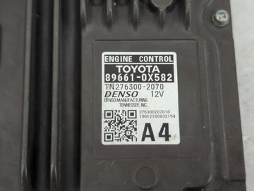 2019 Toyota Camry PCM Engine Control Computer ECU ECM PCU OEM P/N:TN276300-2070 89661-0X582 Fits OEM Used Auto Parts