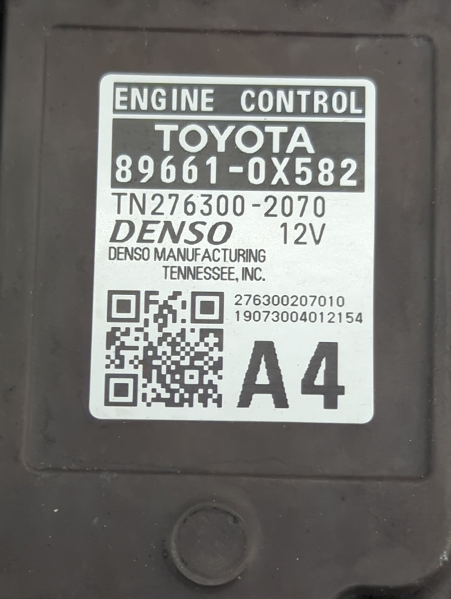 2019 Toyota Camry PCM Engine Control Computer ECU ECM PCU OEM P/N:89661-0X582 TN276300-2070 Fits OEM Used Auto Parts - Oemus