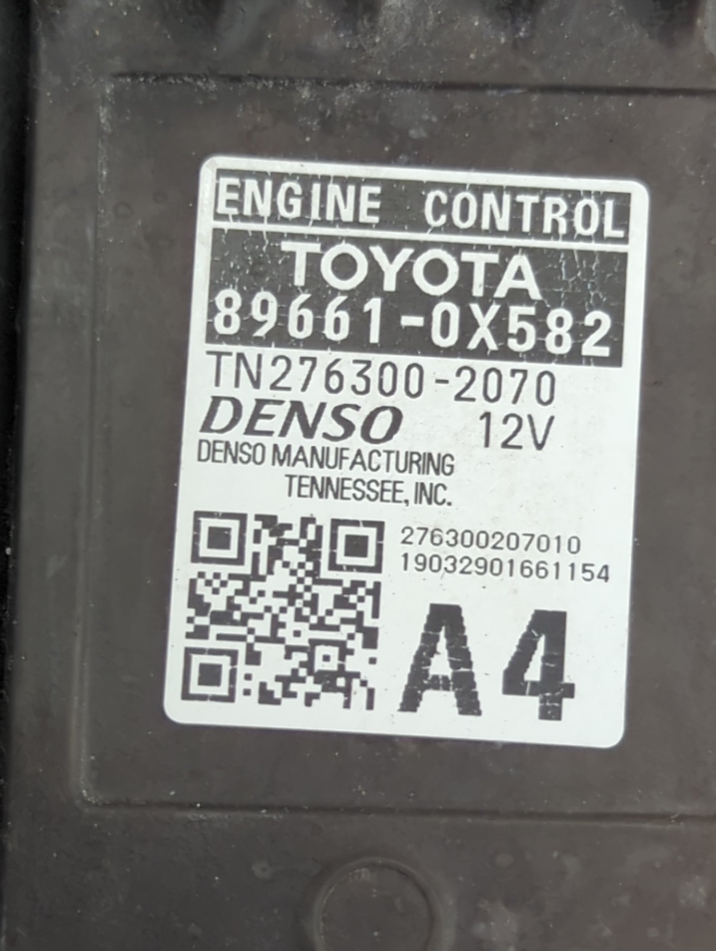 2019 Toyota Camry PCM Engine Control Computer ECU ECM PCU OEM P/N:89661-0X582 TN276300-2070 Fits OEM Used Auto Parts - Oemus