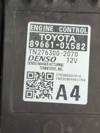 2019 Toyota Camry PCM Engine Control Computer ECU ECM PCU OEM P/N:89661-0X582 TN276300-2070 Fits OEM Used Auto Parts - Oemus