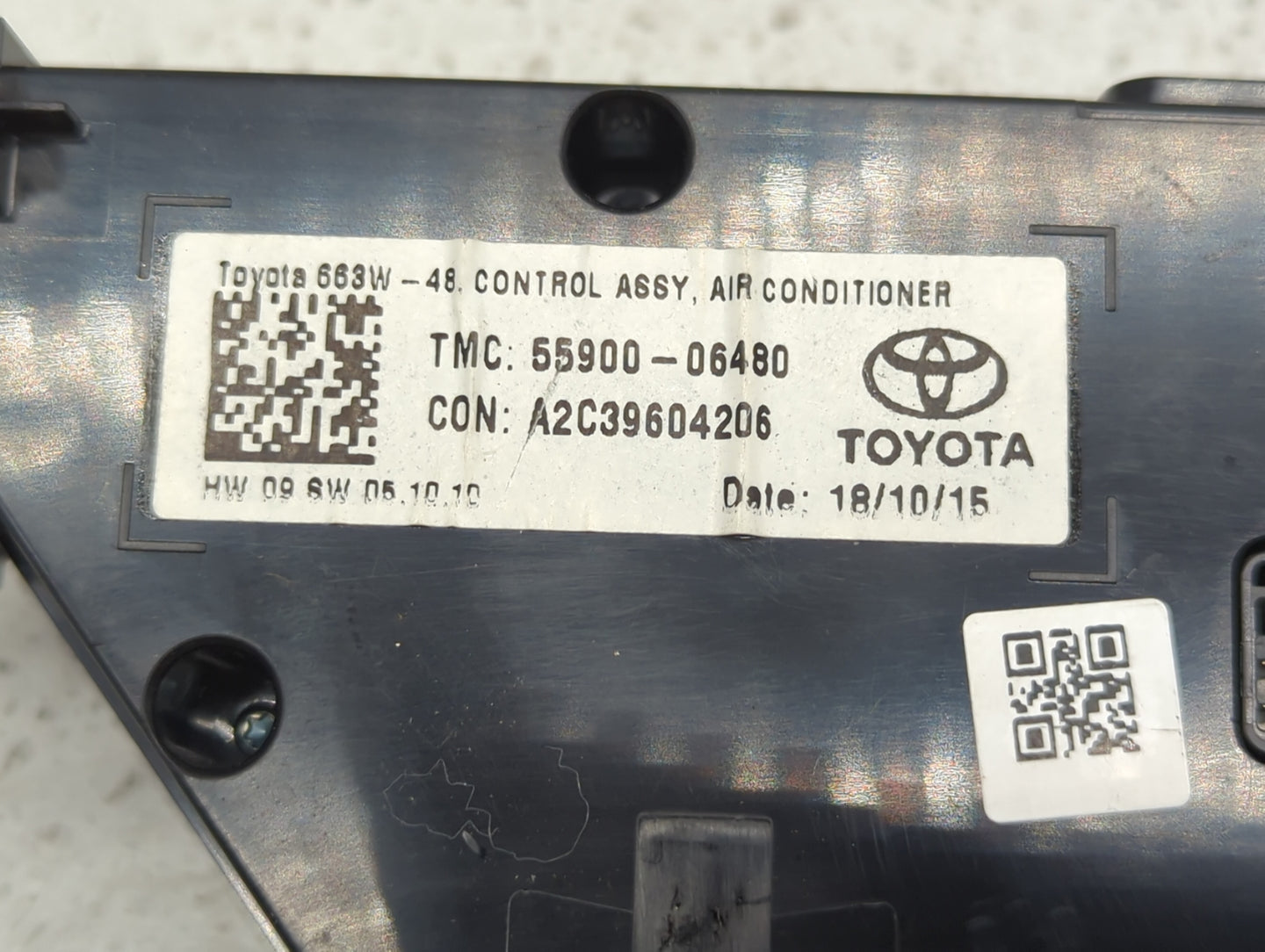 2018-2022 Toyota Camry Climate Control Module Temperature AC/Heater Replacement P/N:55900-06480 Fits Fits 2018 2019 2020 202