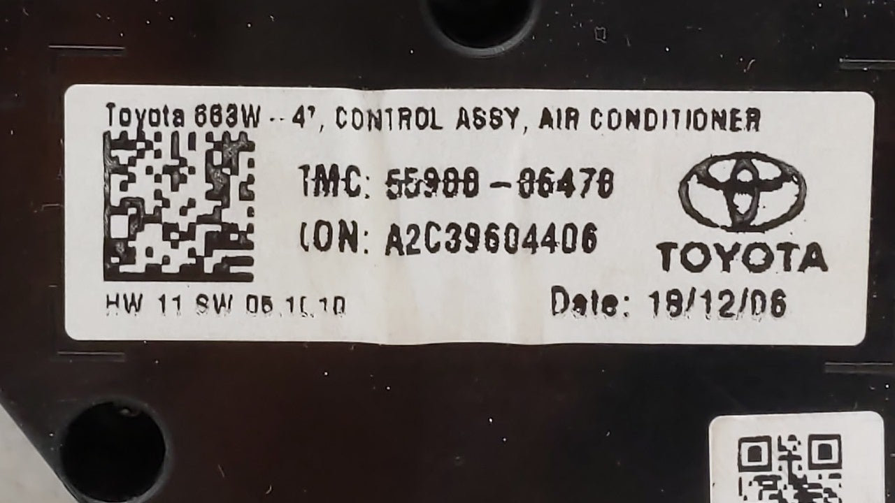 2018-2022 Toyota Camry Climate Control Module Temperature AC/Heater Replacement P/N:55900-06470 Fits Fits 2018 2019 2020 202