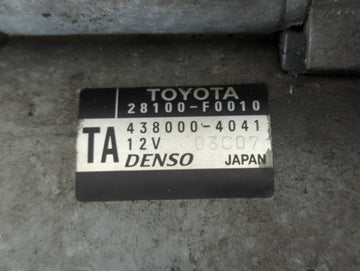 2018-2022 Toyota Camry Car Starter Motor Solenoid OEM P/N:438000-4041 28100-F0010 Fits Fits 2018 2019 2020 2021 2022 OEM Used Auto Parts
