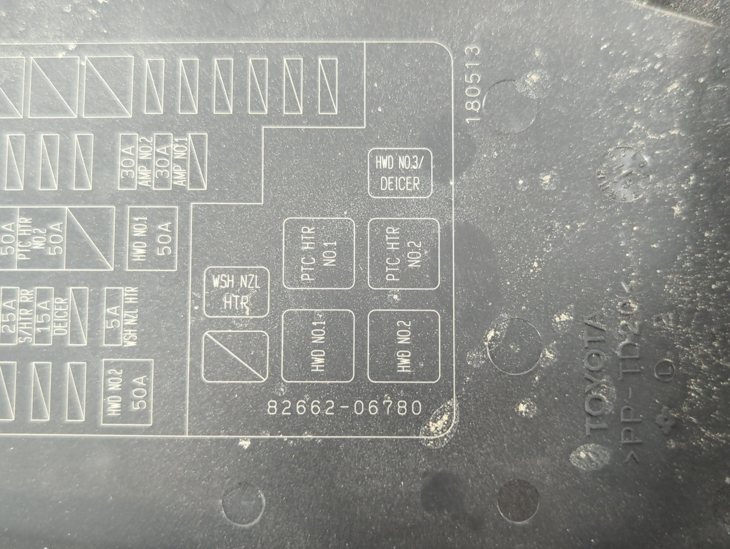 2018-2022 Toyota Camry Fusebox Fuse Box Panel Relay Module P/N:82662 06780 Fits Fits 2018 2019 2020 2021 2022 OEM Used Auto 