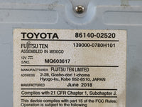 2017-2019 Toyota Corolla Radio AM FM Cd Player Receiver Replacement P/N:86140-02520 Fits Fits 2017 2018 2019 OEM Used Auto P