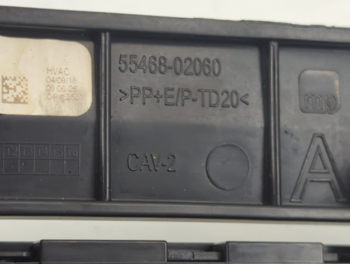 2017-2019 Toyota Corolla Climate Control Module Temperature AC/Heater Replacement P/N:55468-02060 Fits Fits 2017 2018 2019 O