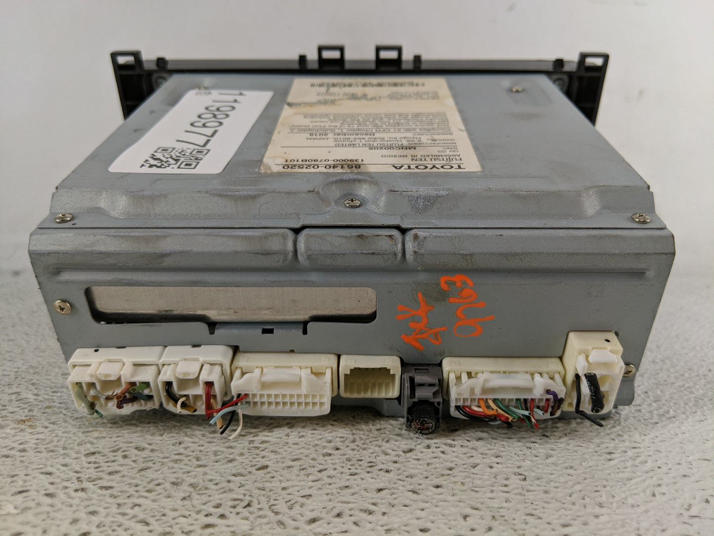 2017-2019 Toyota Corolla Radio AM FM Cd Player Receiver Replacement P/N:86140-02521 Fits Fits 2017 2018 2019 OEM Used Auto P