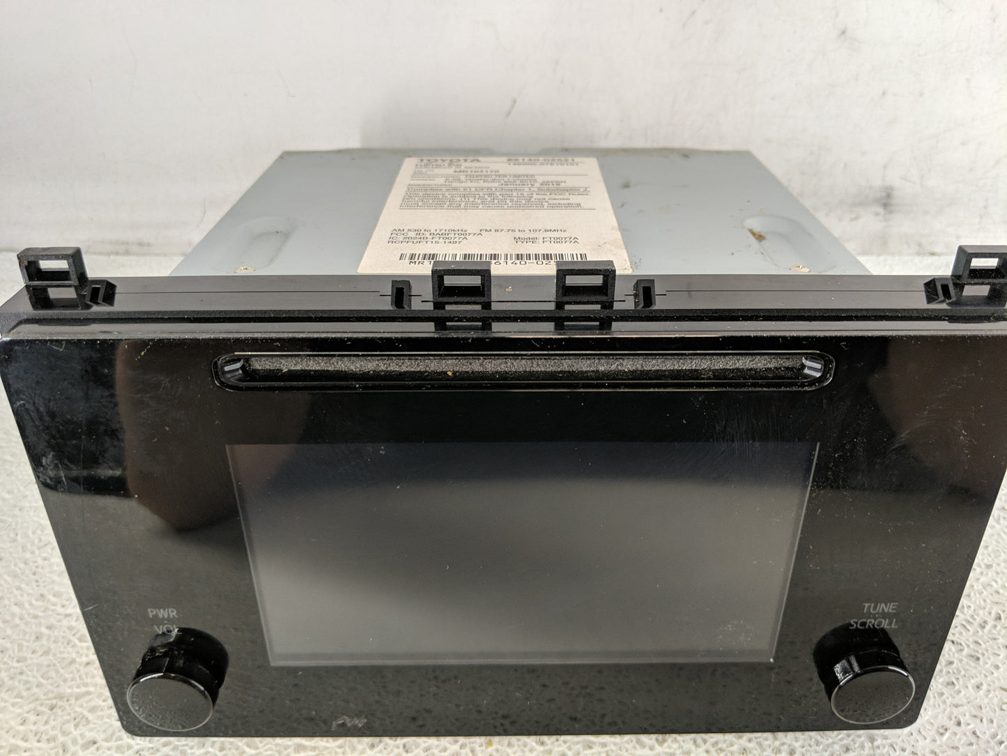 2017-2019 Toyota Corolla Radio AM FM Cd Player Receiver Replacement P/N:86140-02521 Fits Fits 2017 2018 2019 OEM Used Auto P