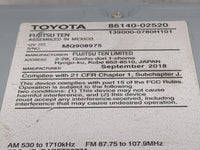 2017-2019 Toyota Corolla Radio AM FM Cd Player Receiver Replacement P/N:139000-0780H101 86140-02520 Fits Fits 2017 2018 2019