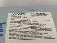 2017-2019 Toyota Corolla Radio AM FM Cd Player Receiver Replacement P/N:86140-02521 Fits Fits 2017 2018 2019 OEM Used Auto P