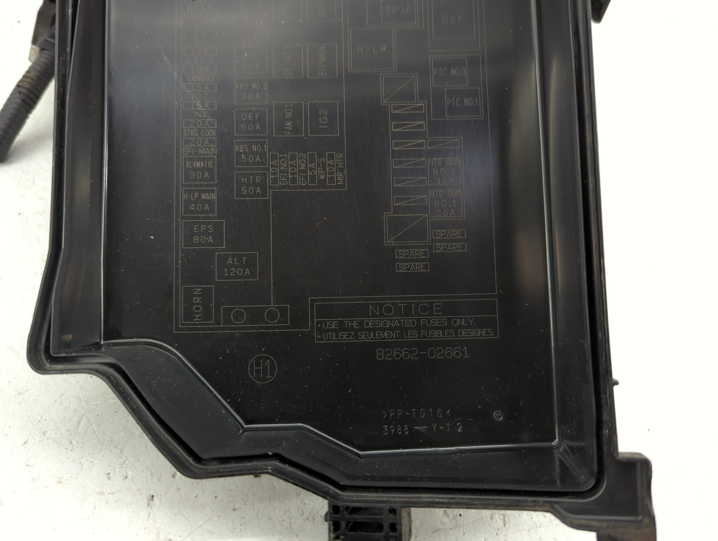 2014-2019 Toyota Corolla Fusebox Fuse Box Panel Relay Module P/N:82662-02661 Fits Fits 2014 2015 2016 2017 2018 2019 OEM Use
